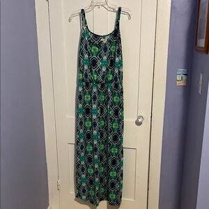 Bongo Green and Blue Maxi Dress